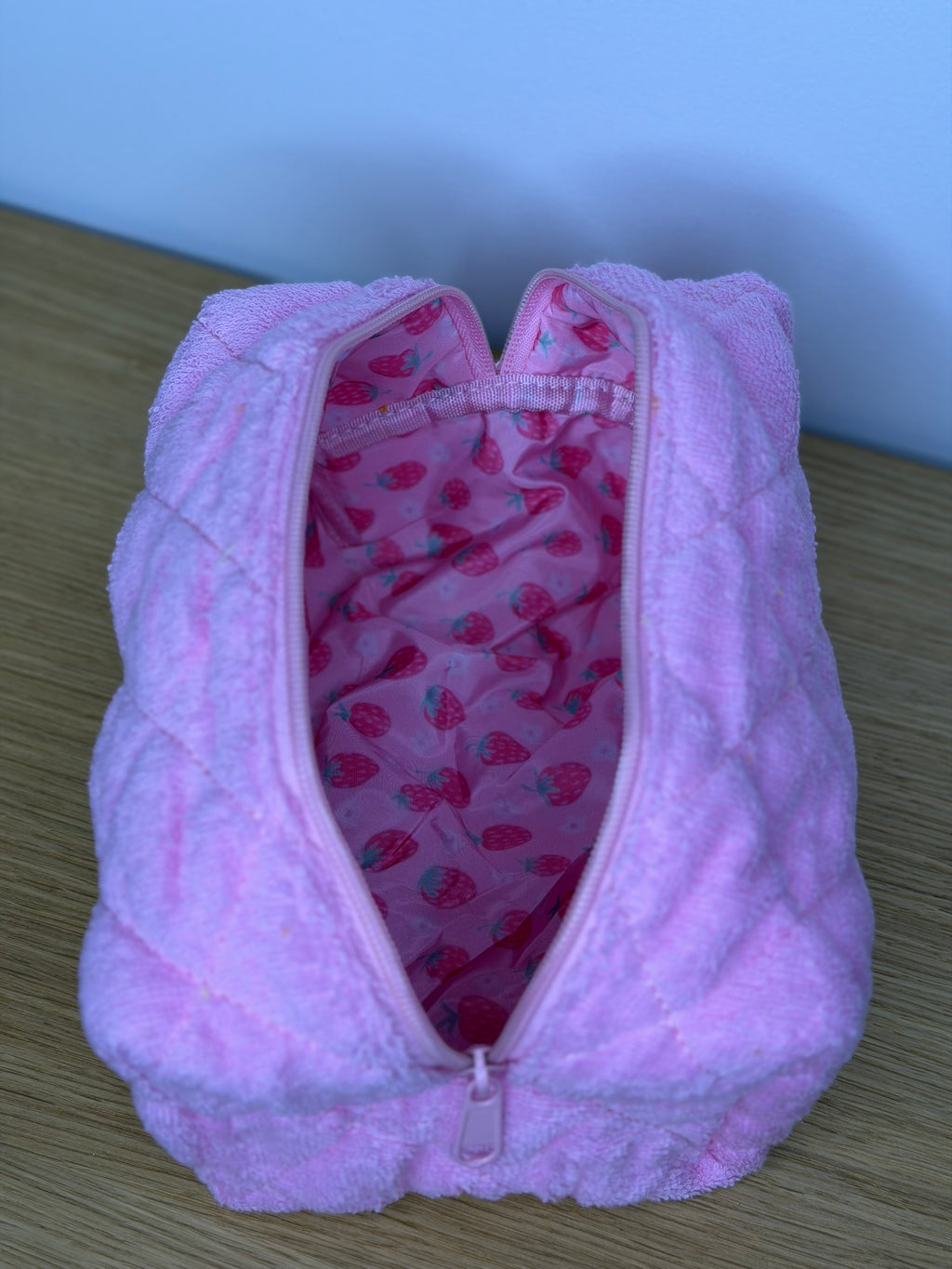 Blush Soft-Touch Cosmetic Bag